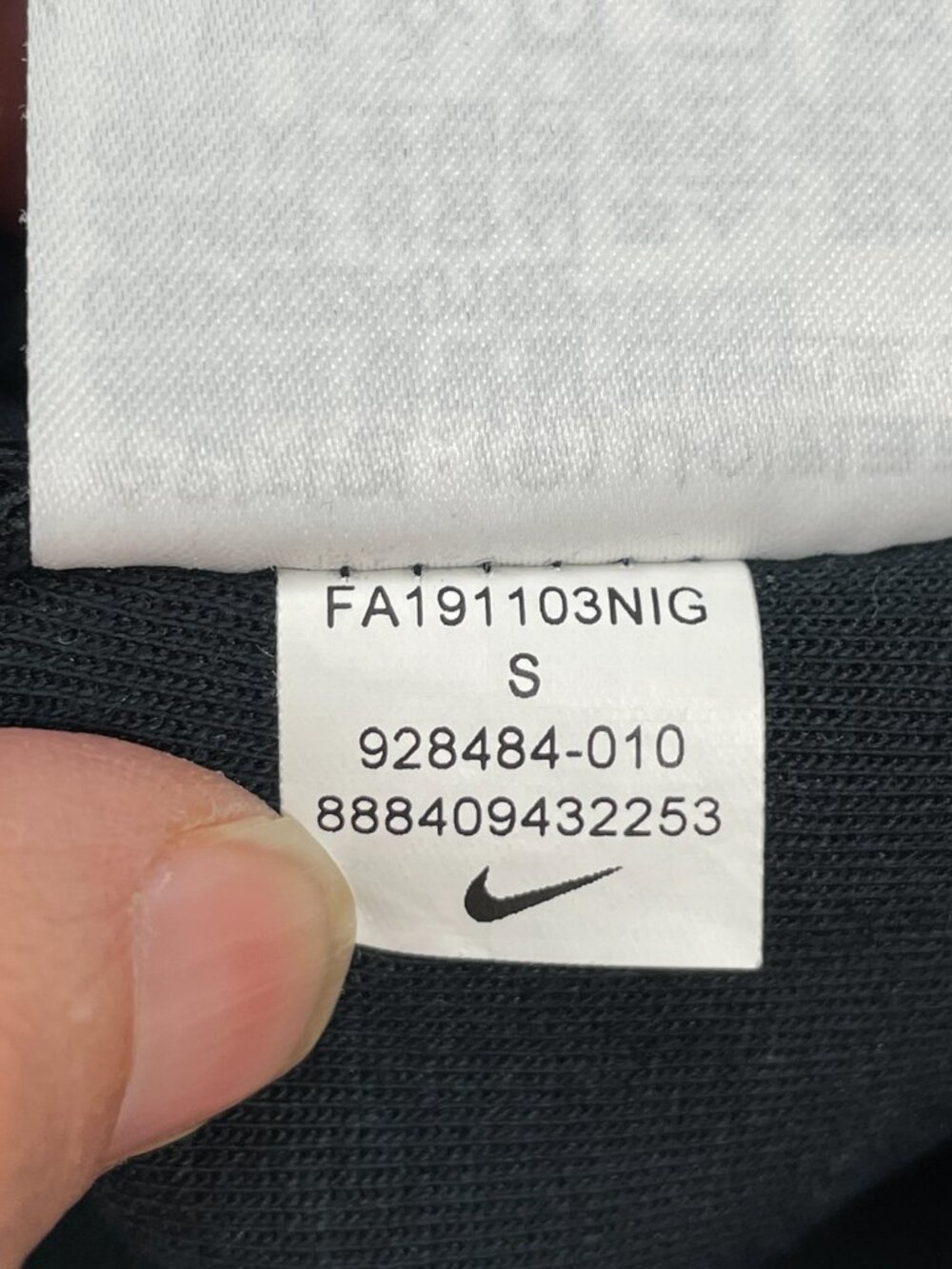 Nike sportswear tech fleece hoodie mens size small black full zip - Picture 7 of 8